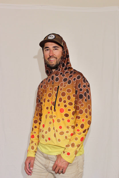 Brown Trout UV Fly Fishing Hoodie